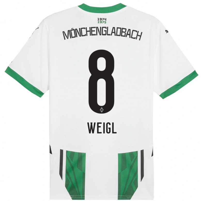 Danxen Hombre Camiseta Julian Weigl #8 Blanco Verde 1ª Equipación 2024/25 La Camisa México