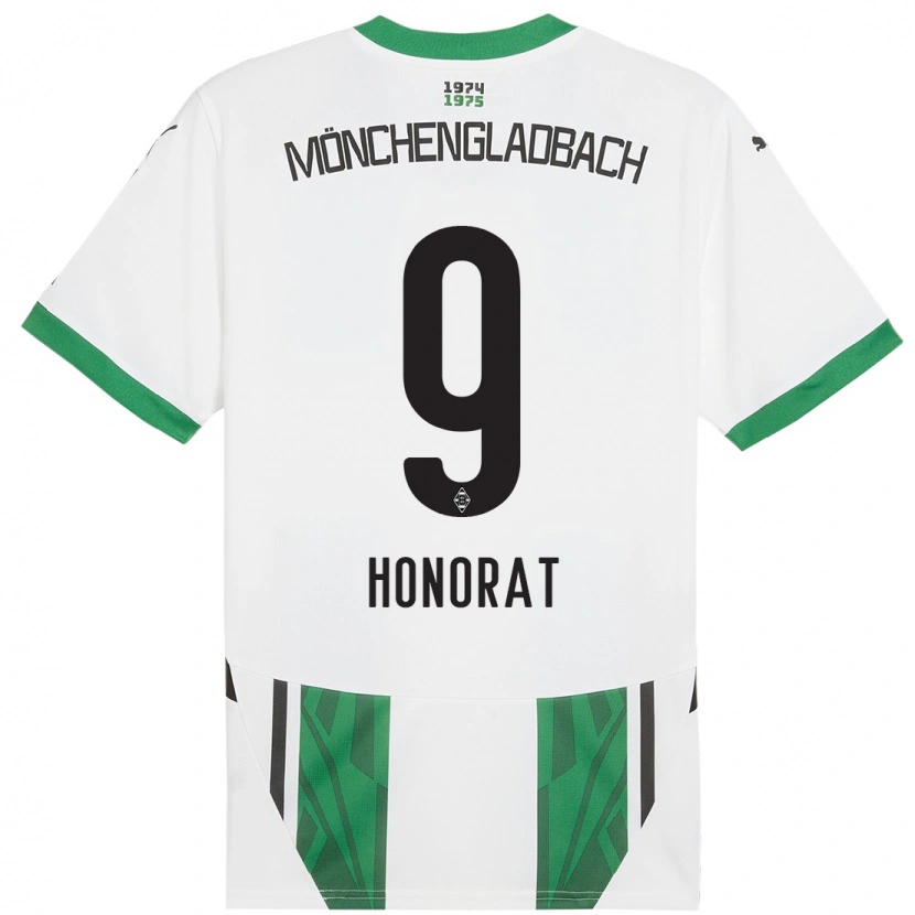 Danxen Hombre Camiseta Franck Honorat #9 Blanco Verde 1ª Equipación 2024/25 La Camisa México