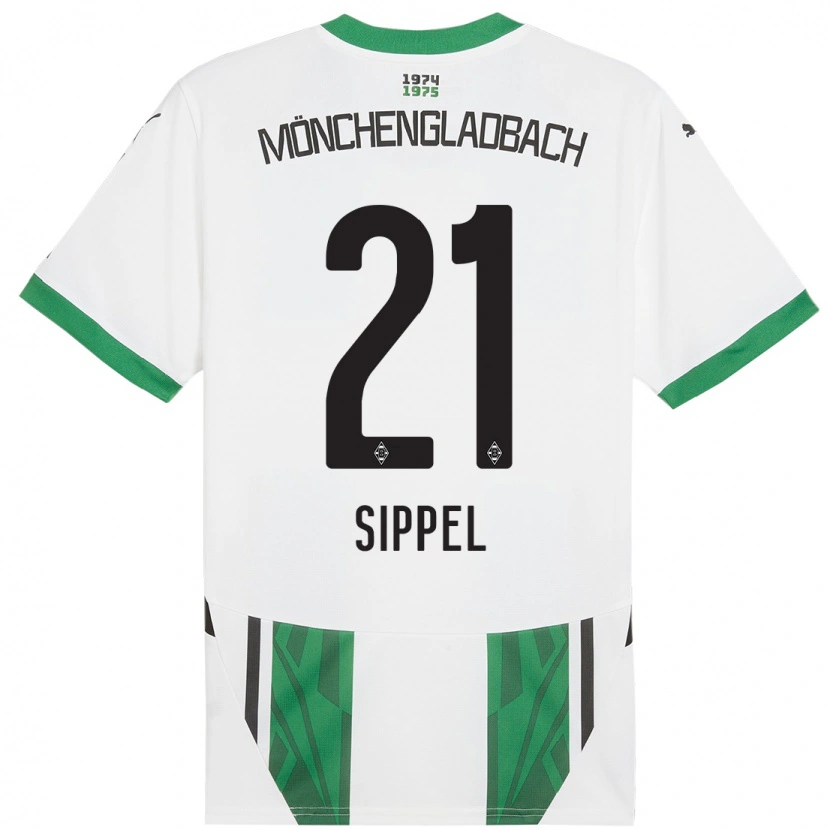 Danxen Hombre Camiseta Tobias Sippel #21 Blanco Verde 1ª Equipación 2024/25 La Camisa México