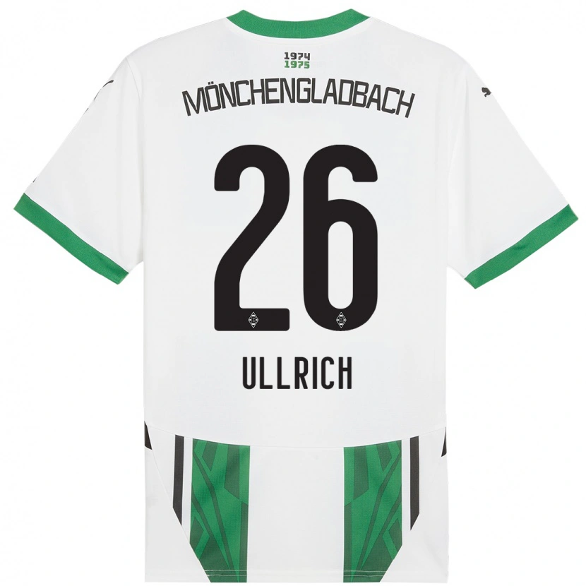 Danxen Hombre Camiseta Lukas Ullrich #26 Blanco Verde 1ª Equipación 2024/25 La Camisa México