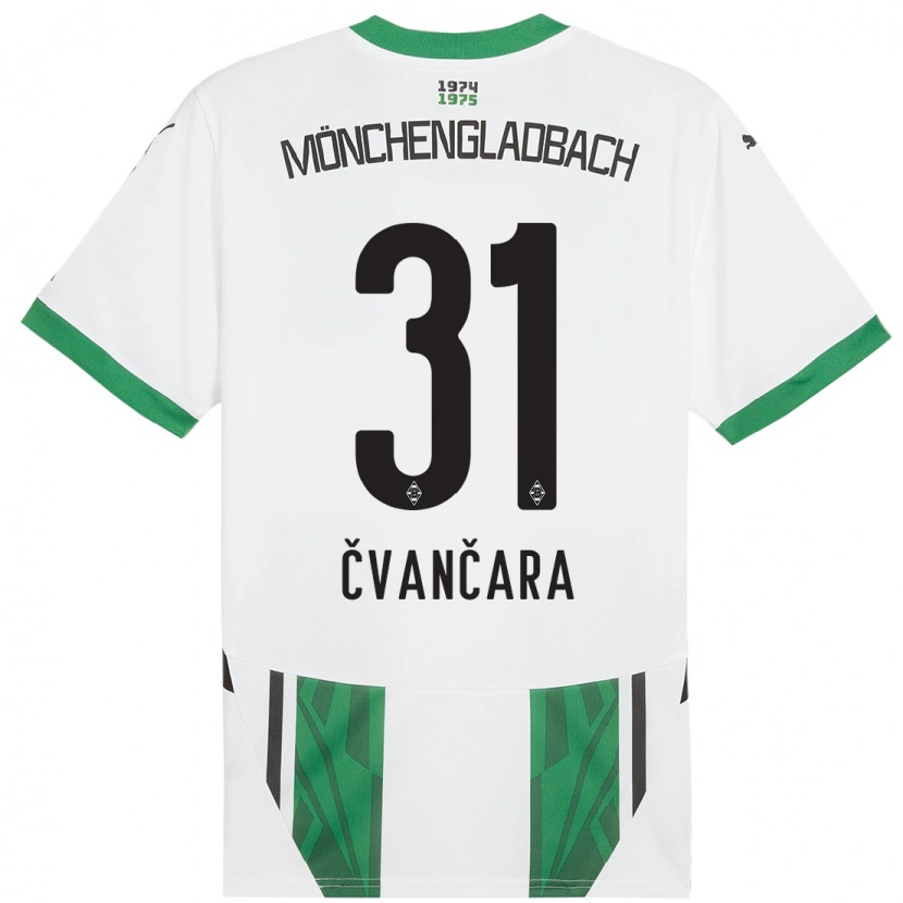 Danxen Hombre Camiseta Tomas Cvancara #31 Blanco Verde 1ª Equipación 2024/25 La Camisa México