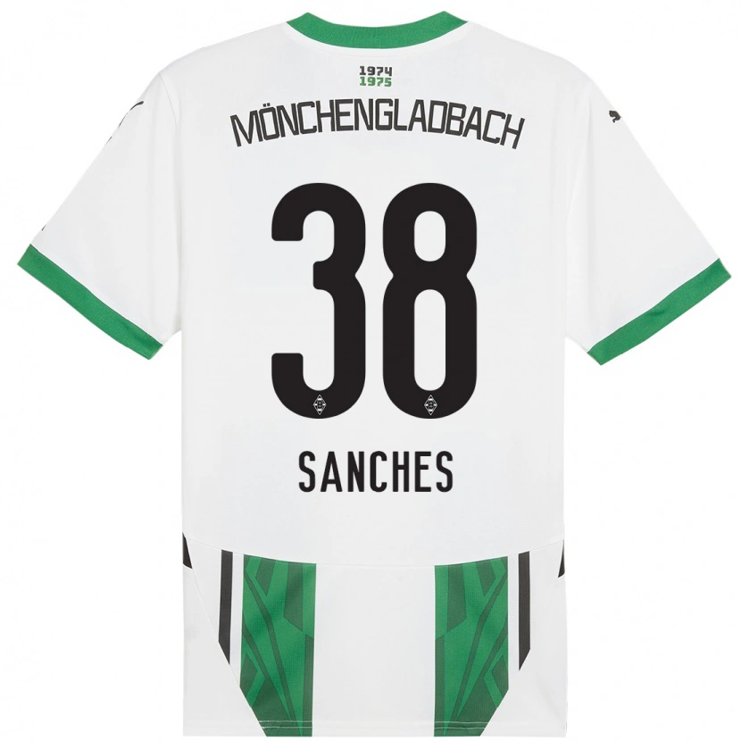 Danxen Hombre Camiseta Yvandro Borges Sanches #38 Blanco Verde 1ª Equipación 2024/25 La Camisa México