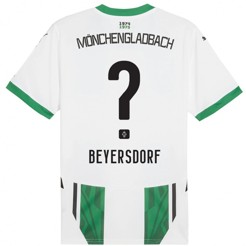 Danxen Hombre Camiseta Chris Beyersdorf #0 Blanco Verde 1ª Equipación 2024/25 La Camisa México