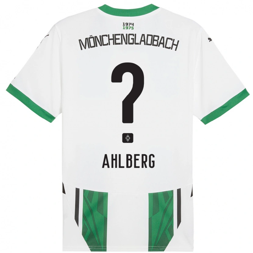 Danxen Hombre Camiseta Kevin Ahlberg #0 Blanco Verde 1ª Equipación 2024/25 La Camisa México