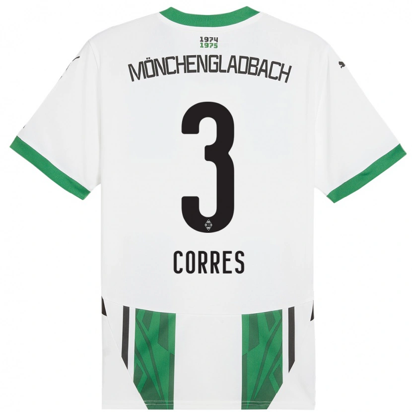 Danxen Hombre Camiseta Carolin Corres #3 Blanco Verde 1ª Equipación 2024/25 La Camisa México