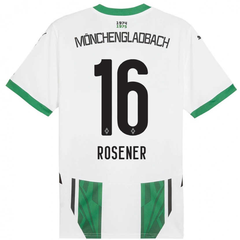Danxen Hombre Camiseta Chiara Rösener #16 Blanco Verde 1ª Equipación 2024/25 La Camisa México