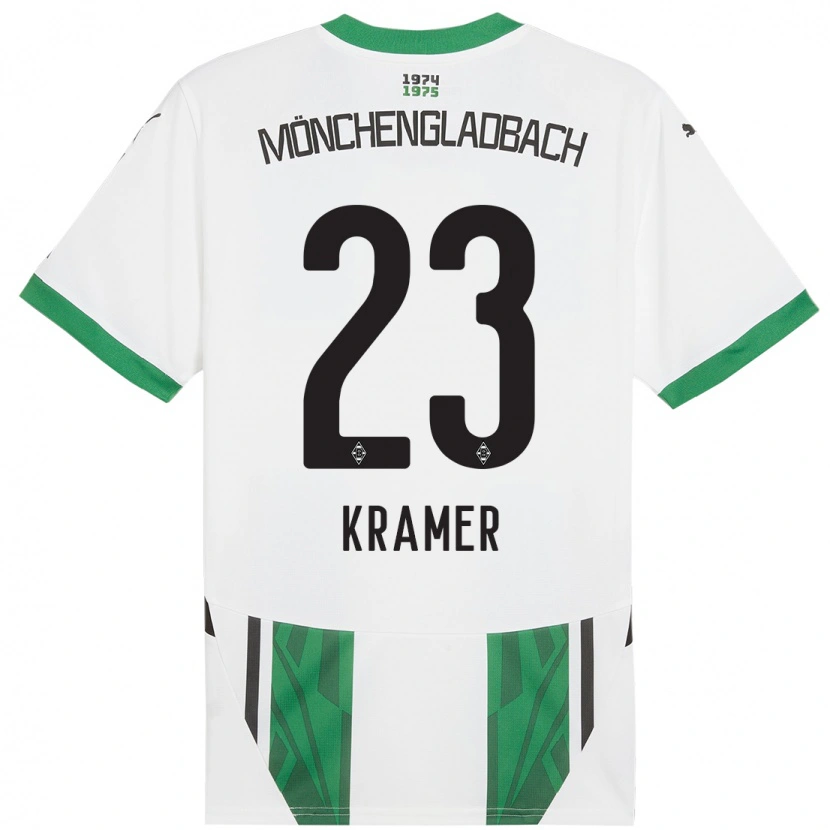 Danxen Hombre Camiseta Christoph Kramer #23 Blanco Verde 1ª Equipación 2024/25 La Camisa México