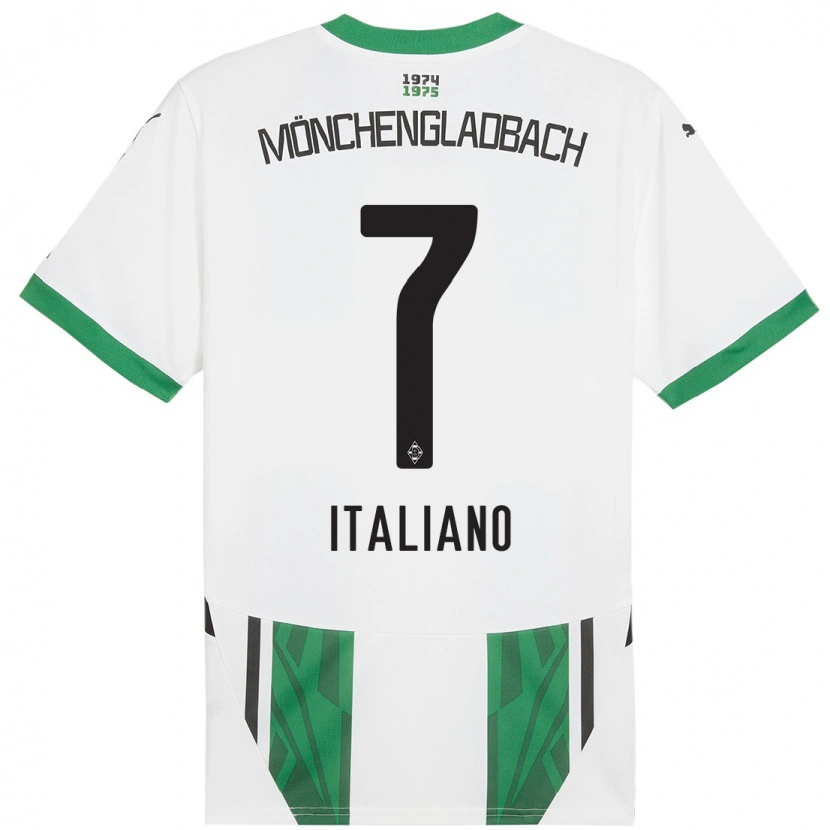 Danxen Hombre Camiseta Jacob Italiano #7 Blanco Verde 1ª Equipación 2024/25 La Camisa México