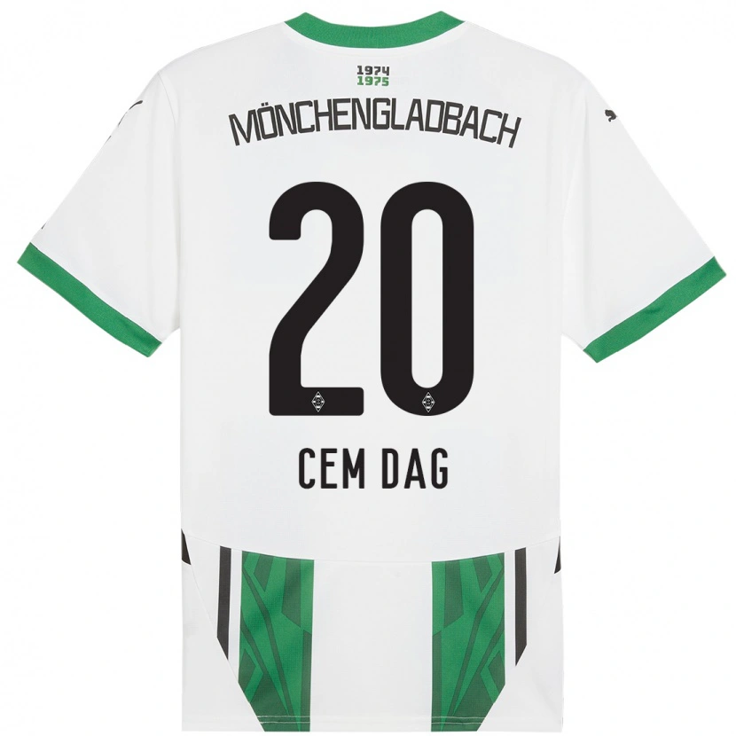 Danxen Hombre Camiseta Cem Dag #20 Blanco Verde 1ª Equipación 2024/25 La Camisa México