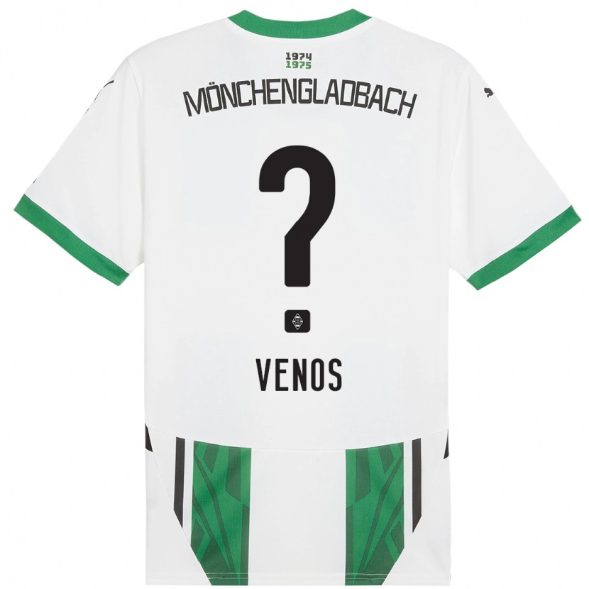 Danxen Hombre Camiseta Christos Venos #0 Blanco Verde 1ª Equipación 2024/25 La Camisa México
