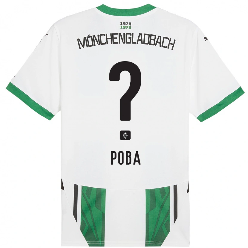 Danxen Hombre Camiseta Peniel Poba #0 Blanco Verde 1ª Equipación 2024/25 La Camisa México