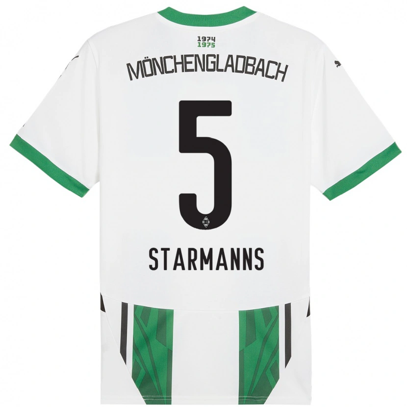 Danxen Hombre Camiseta Sandra Starmanns #5 Blanco Verde 1ª Equipación 2024/25 La Camisa México