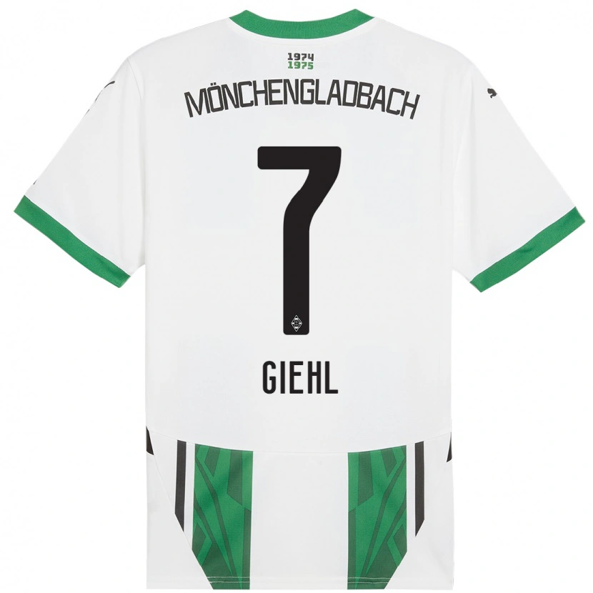 Danxen Hombre Camiseta Madita Giehl #7 Blanco Verde 1ª Equipación 2024/25 La Camisa México