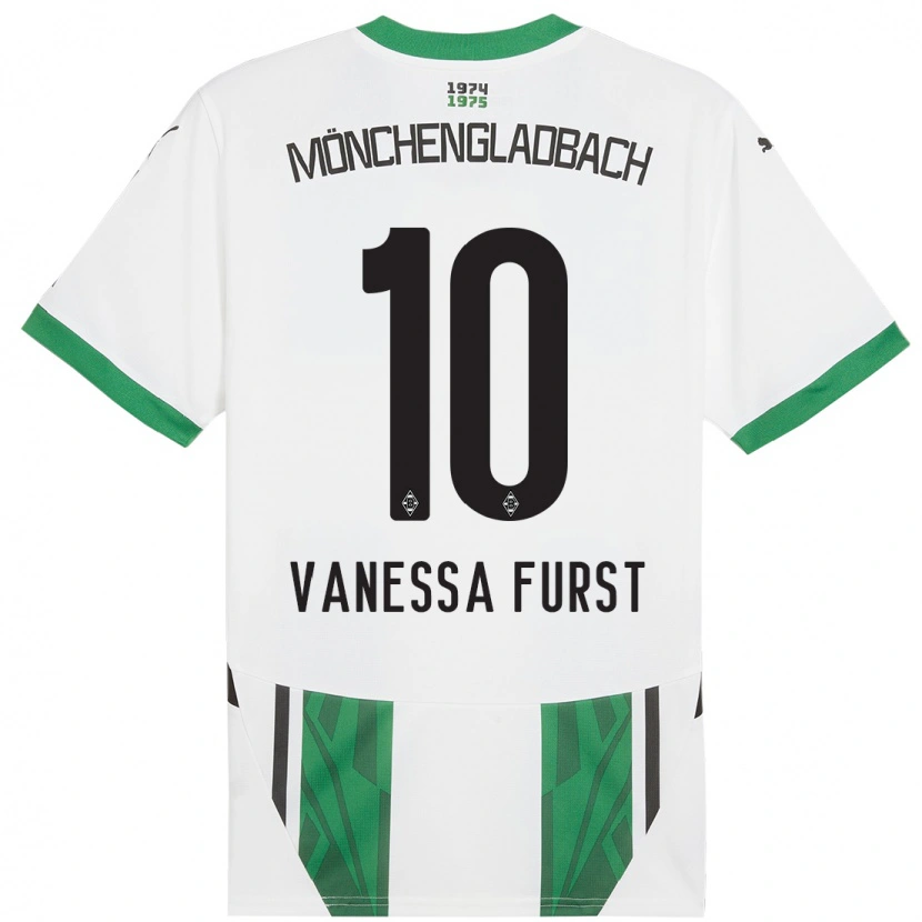 Danxen Hombre Camiseta Vanessa Fürst #10 Blanco Verde 1ª Equipación 2024/25 La Camisa México