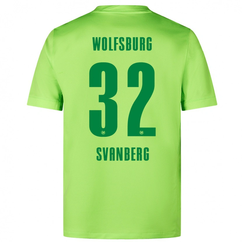 Danxen Hombre Camiseta Mattias Svanberg #32 Verde Fluorescente 1ª Equipación 2024/25 La Camisa México
