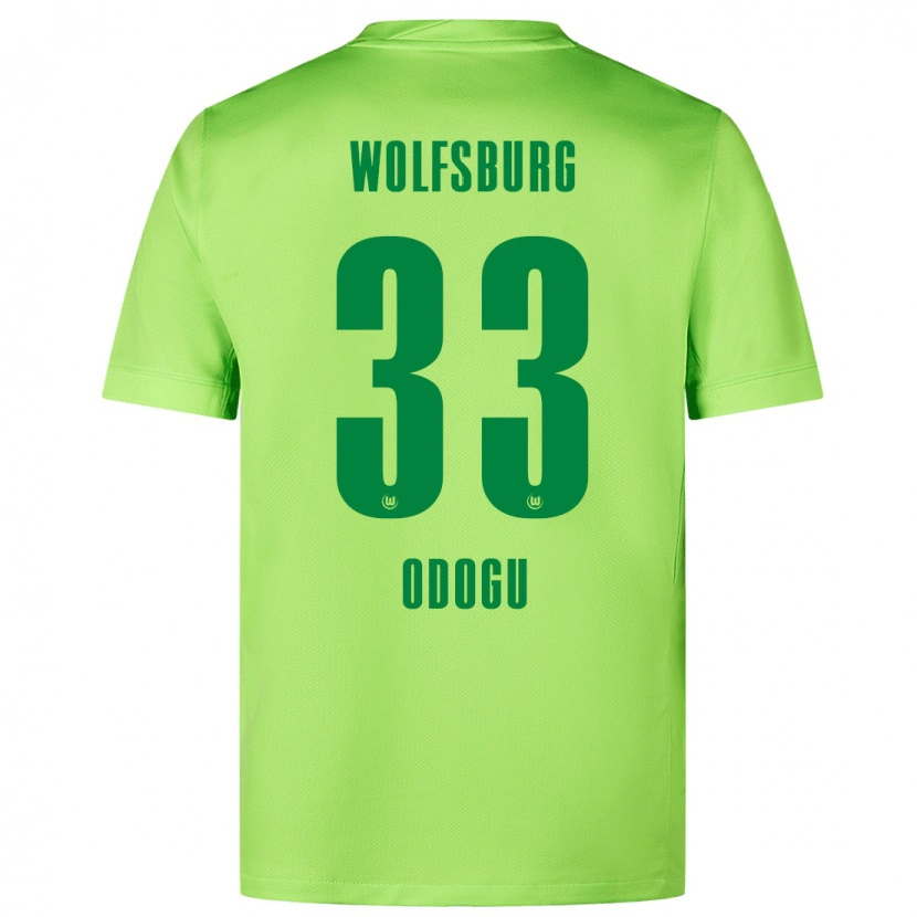 Danxen Hombre Camiseta David Odogu #33 Verde Fluorescente 1ª Equipación 2024/25 La Camisa México