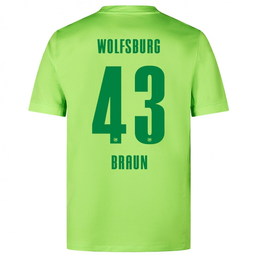 Danxen Hombre Camiseta Manuel Braun #43 Verde Fluorescente 1ª Equipación 2024/25 La Camisa México