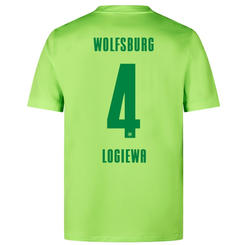 Danxen Hombre Camiseta Luca Logiewa #4 Verde Fluorescente 1ª Equipación 2024/25 La Camisa México