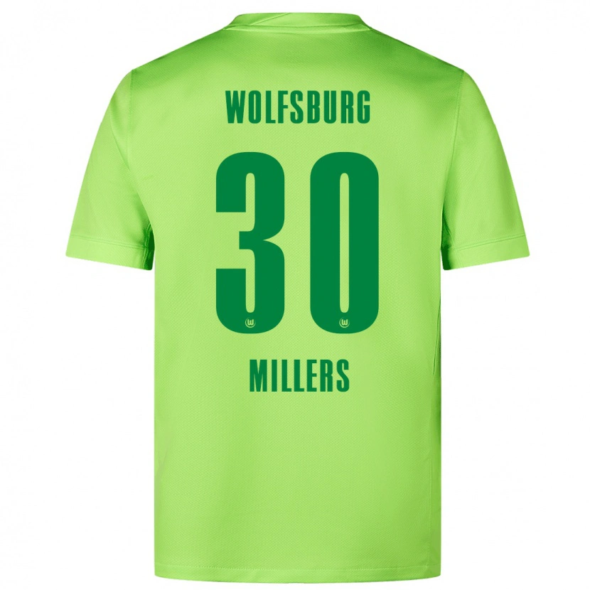 Danxen Hombre Camiseta Kristers Millers #30 Verde Fluorescente 1ª Equipación 2024/25 La Camisa México