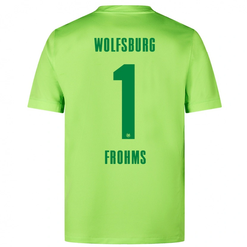 Danxen Hombre Camiseta Merle Frohms #1 Verde Fluorescente 1ª Equipación 2024/25 La Camisa México