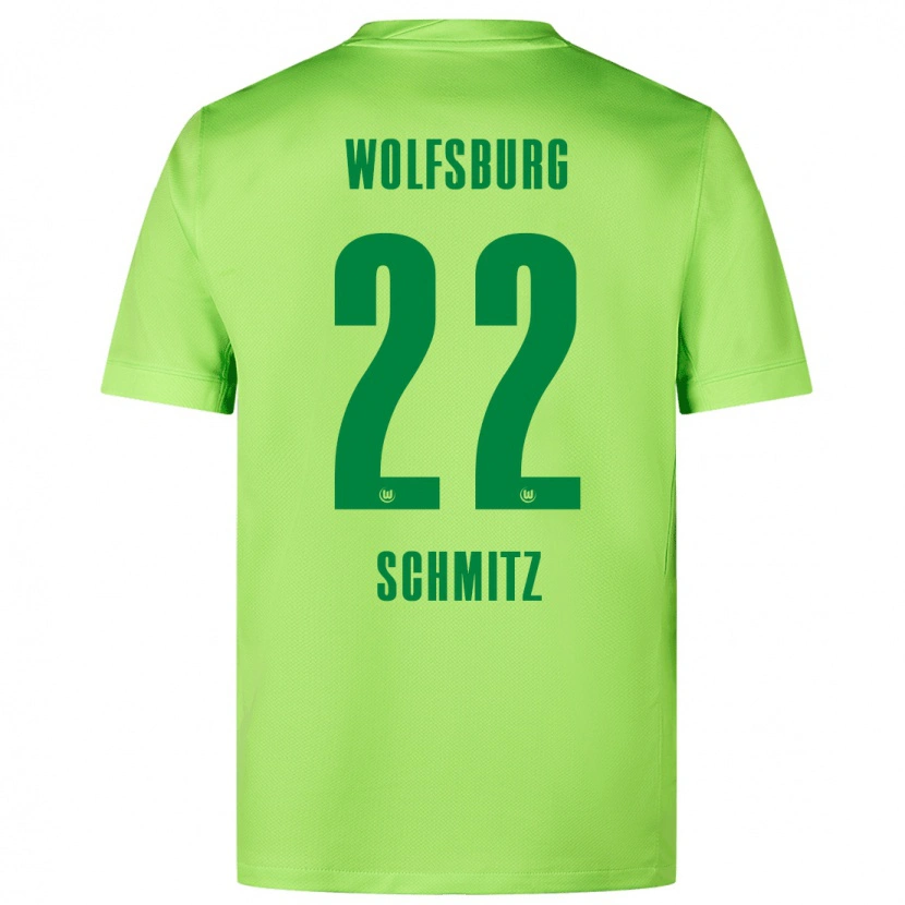 Danxen Hombre Camiseta Lisa Schmitz #22 Verde Fluorescente 1ª Equipación 2024/25 La Camisa México