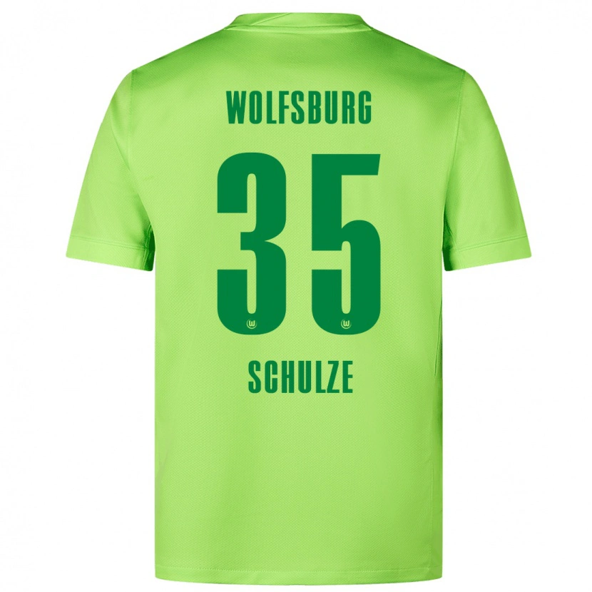 Danxen Hombre Camiseta Philipp Schulze #35 Verde Fluorescente 1ª Equipación 2024/25 La Camisa México