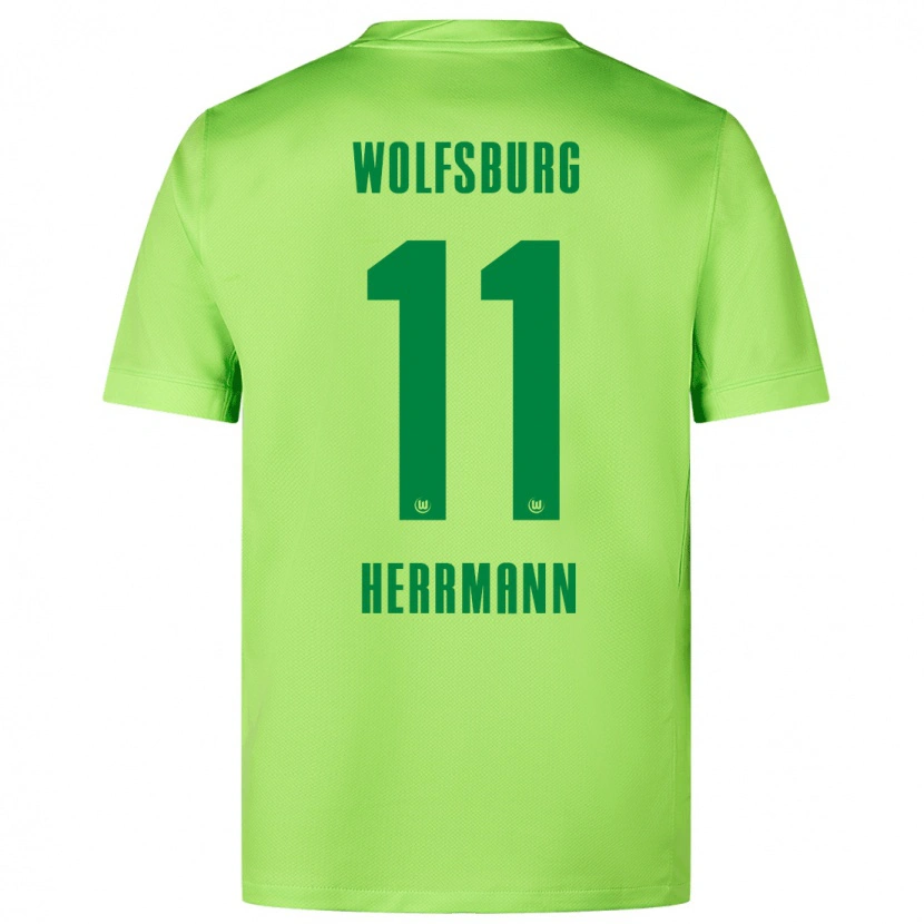 Danxen Hombre Camiseta Max Herrmann #11 Verde Fluorescente 1ª Equipación 2024/25 La Camisa México