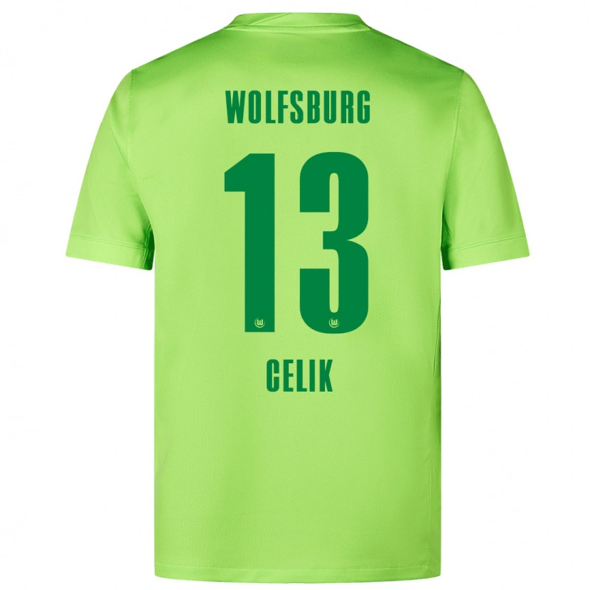 Danxen Hombre Camiseta Dennis Celik #13 Verde Fluorescente 1ª Equipación 2024/25 La Camisa México