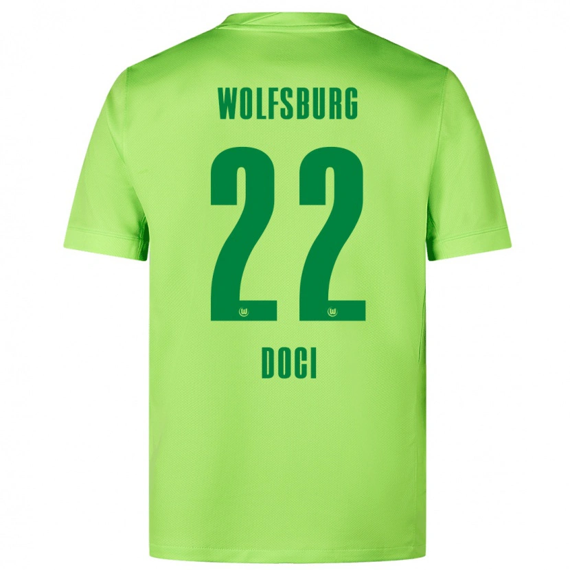 Danxen Hombre Camiseta Adrian Doci #22 Verde Fluorescente 1ª Equipación 2024/25 La Camisa México