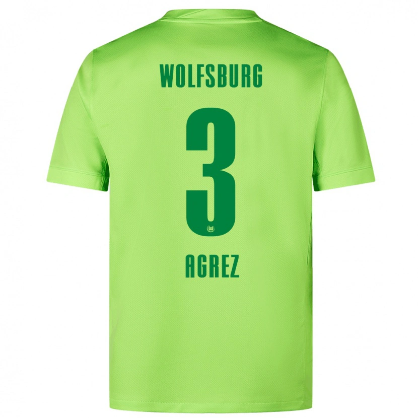 Danxen Hombre Camiseta Sara Agrež #3 Verde Fluorescente 1ª Equipación 2024/25 La Camisa México