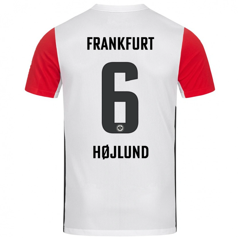 Danxen Hombre Camiseta Oscar Højlund #6 Blanco Rojo 1ª Equipación 2024/25 La Camisa México
