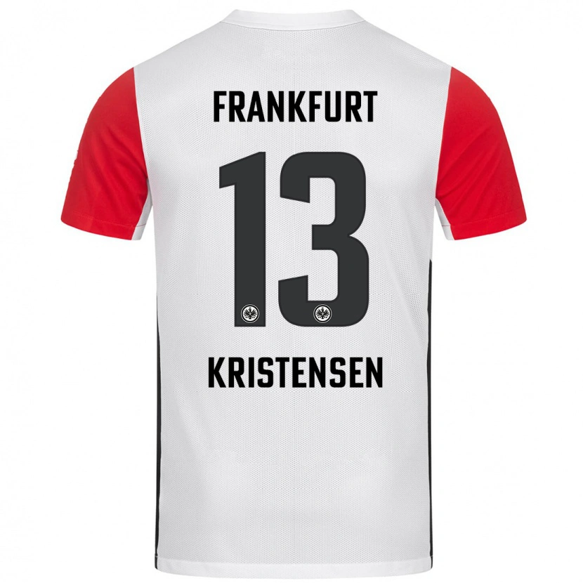 Danxen Hombre Camiseta Rasmus Kristensen #13 Blanco Rojo 1ª Equipación 2024/25 La Camisa México
