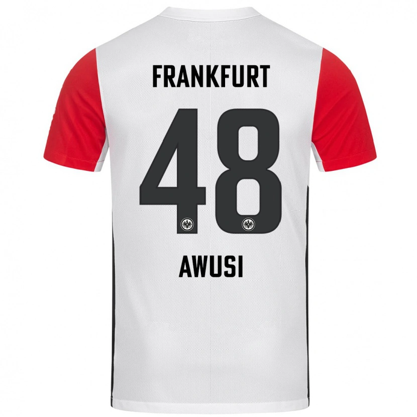 Danxen Hombre Camiseta Junior Awusi #48 Blanco Rojo 1ª Equipación 2024/25 La Camisa México