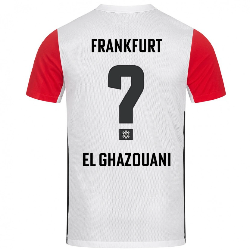 Danxen Hombre Camiseta Anas El Ghazouani #0 Blanco Rojo 1ª Equipación 2024/25 La Camisa México