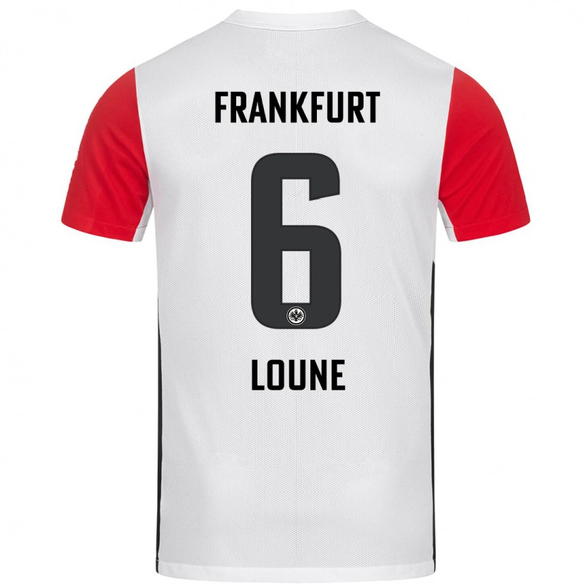 Danxen Hombre Camiseta Adam Loune #6 Blanco Rojo 1ª Equipación 2024/25 La Camisa México