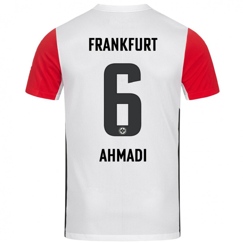 Danxen Hombre Camiseta Shayan Ahmadi #6 Blanco Rojo 1ª Equipación 2024/25 La Camisa México
