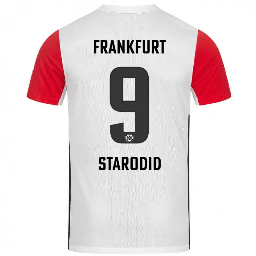 Danxen Hombre Camiseta Daniel Starodid #9 Blanco Rojo 1ª Equipación 2024/25 La Camisa México