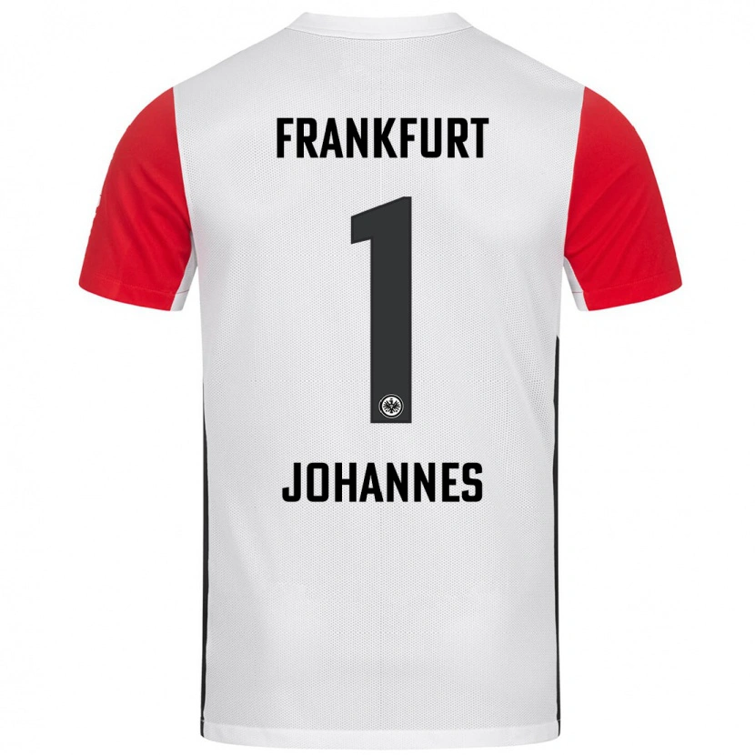 Danxen Hombre Camiseta Stina Johannes #1 Blanco Rojo 1ª Equipación 2024/25 La Camisa México