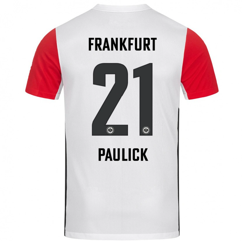 Danxen Hombre Camiseta Lea Paulick #21 Blanco Rojo 1ª Equipación 2024/25 La Camisa México