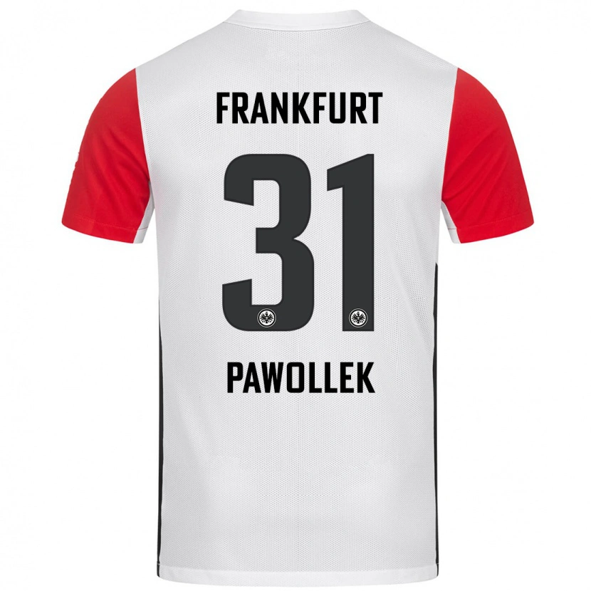 Danxen Hombre Camiseta Tanja Pawollek #31 Blanco Rojo 1ª Equipación 2024/25 La Camisa México