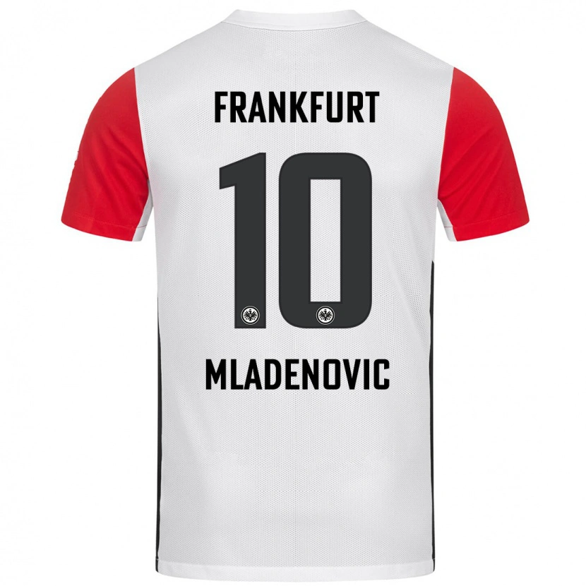 Danxen Hombre Camiseta Marko Mladenovic #10 Blanco Rojo 1ª Equipación 2024/25 La Camisa México