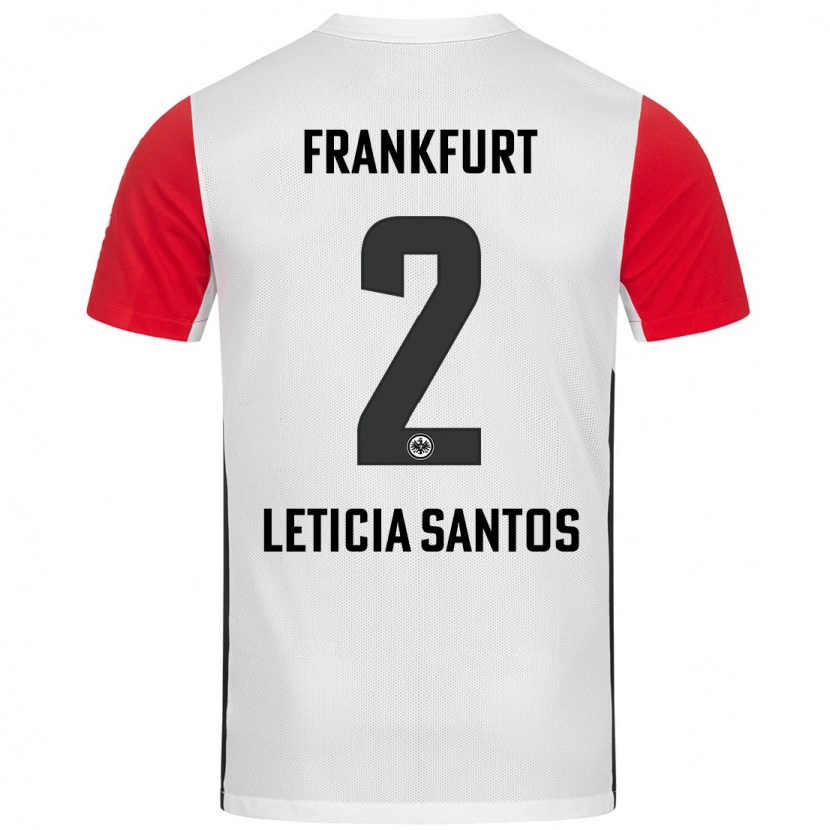Danxen Hombre Camiseta Letícia Santos De Oliveira #2 Blanco Rojo 1ª Equipación 2024/25 La Camisa México