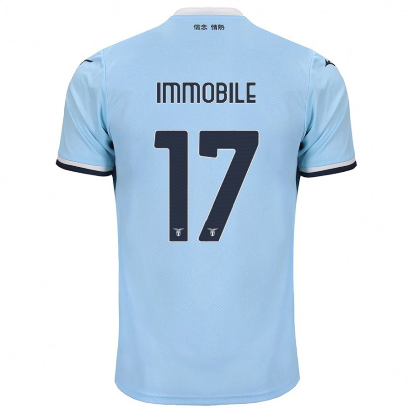 Danxen Hombre Camiseta Ciro Immobile #17 Azul 1ª Equipación 2024/25 La Camisa México