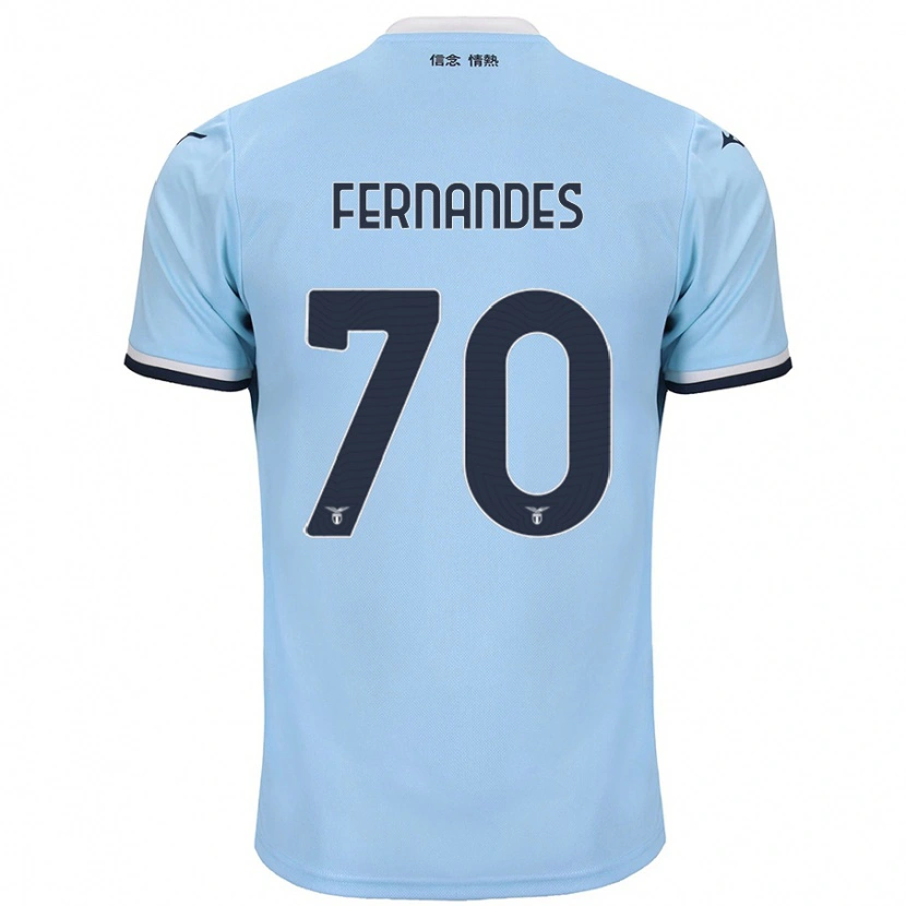 Danxen Hombre Camiseta Saná Fernandes #70 Azul 1ª Equipación 2024/25 La Camisa México