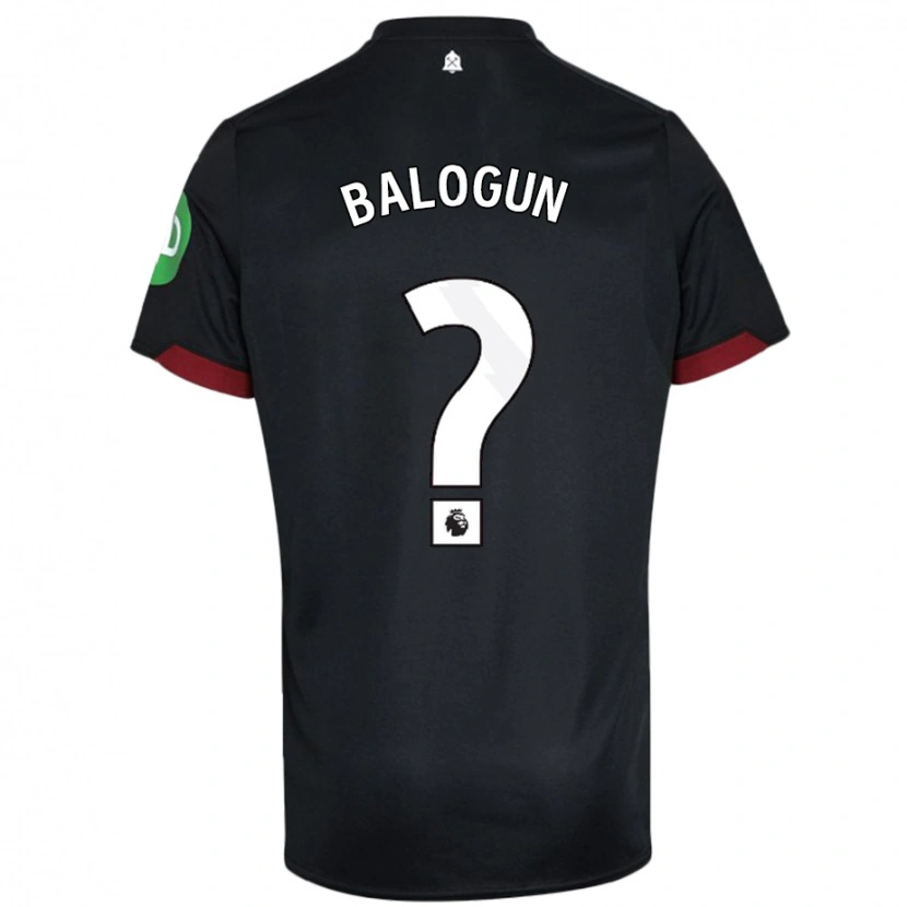 Danxen Hombre Camiseta Majid Balogun #0 Negro Blanco 2ª Equipación 2024/25 La Camisa México