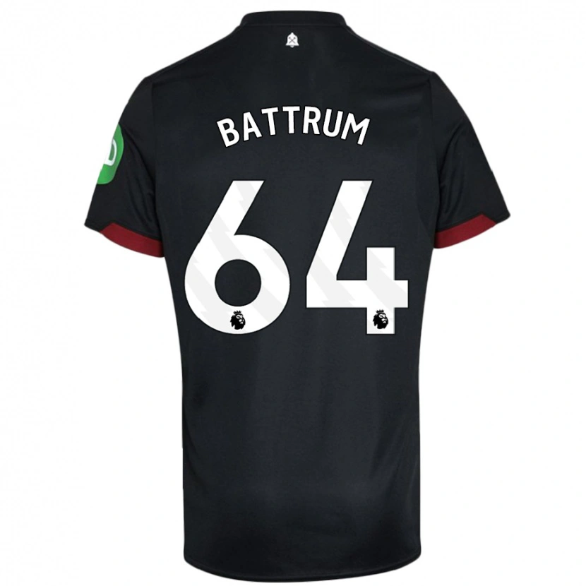 Danxen Hombre Camiseta Ryan Battrum #64 Negro Blanco 2ª Equipación 2024/25 La Camisa México
