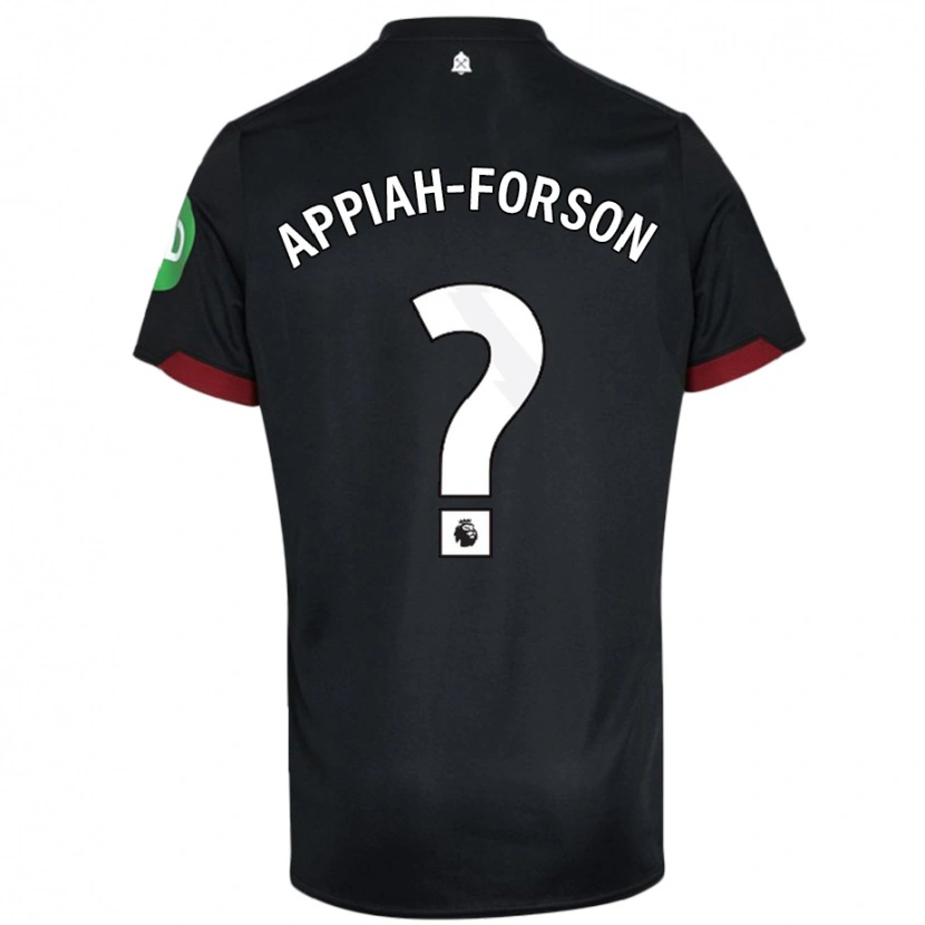 Danxen Hombre Camiseta Keenan Appiah-Forson #0 Negro Blanco 2ª Equipación 2024/25 La Camisa México