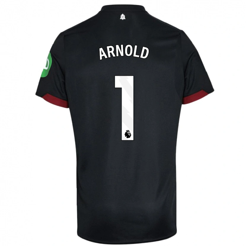 Danxen Hombre Camiseta Mackenzie Arnold #1 Negro Blanco 2ª Equipación 2024/25 La Camisa México
