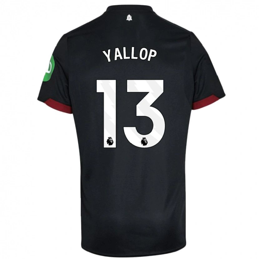 Danxen Hombre Camiseta Tameka Yallop #13 Negro Blanco 2ª Equipación 2024/25 La Camisa México