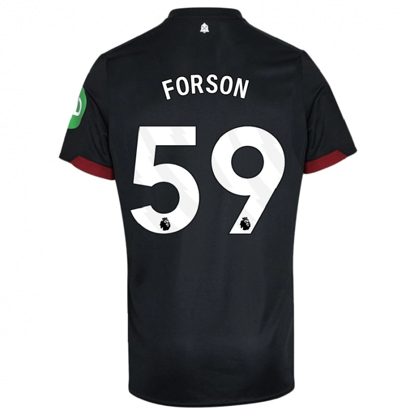 Danxen Hombre Camiseta Keenan Forson #59 Negro Blanco 2ª Equipación 2024/25 La Camisa México
